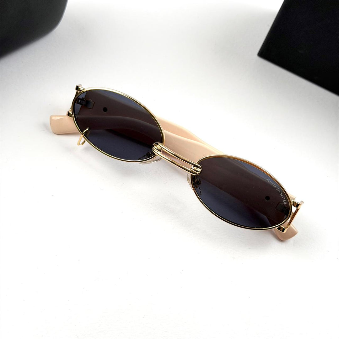 Gentle Monster Linked Bridge Oval - Pinky Blush Golden Black - Giiz store