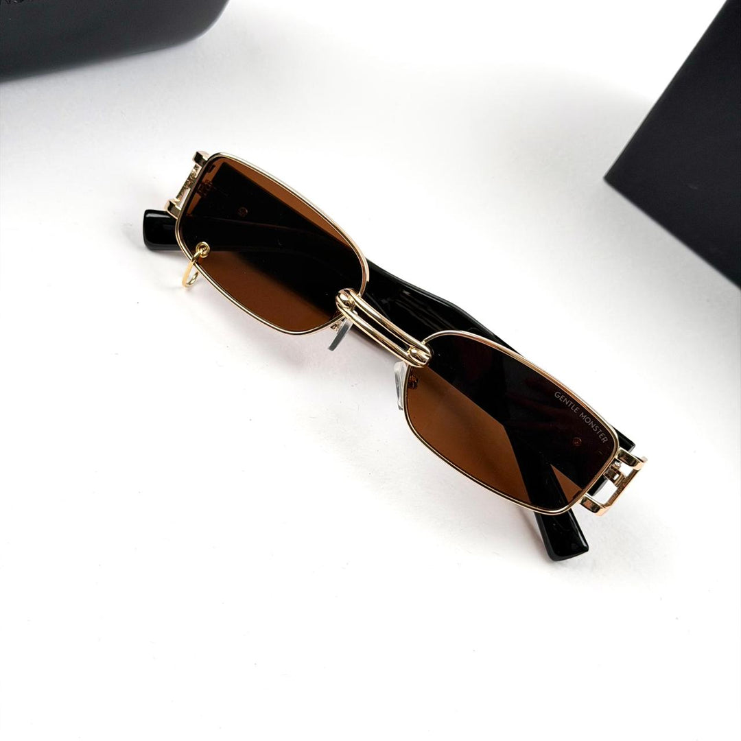 Gentle Monster Linked Bridge Rectangle - Brown - Giiz store