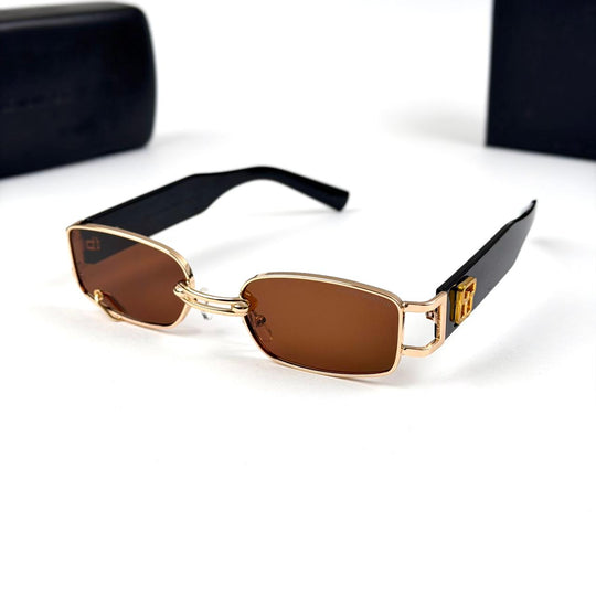 Gentle Monster Linked Bridge Rectangle - Brown - Giiz store