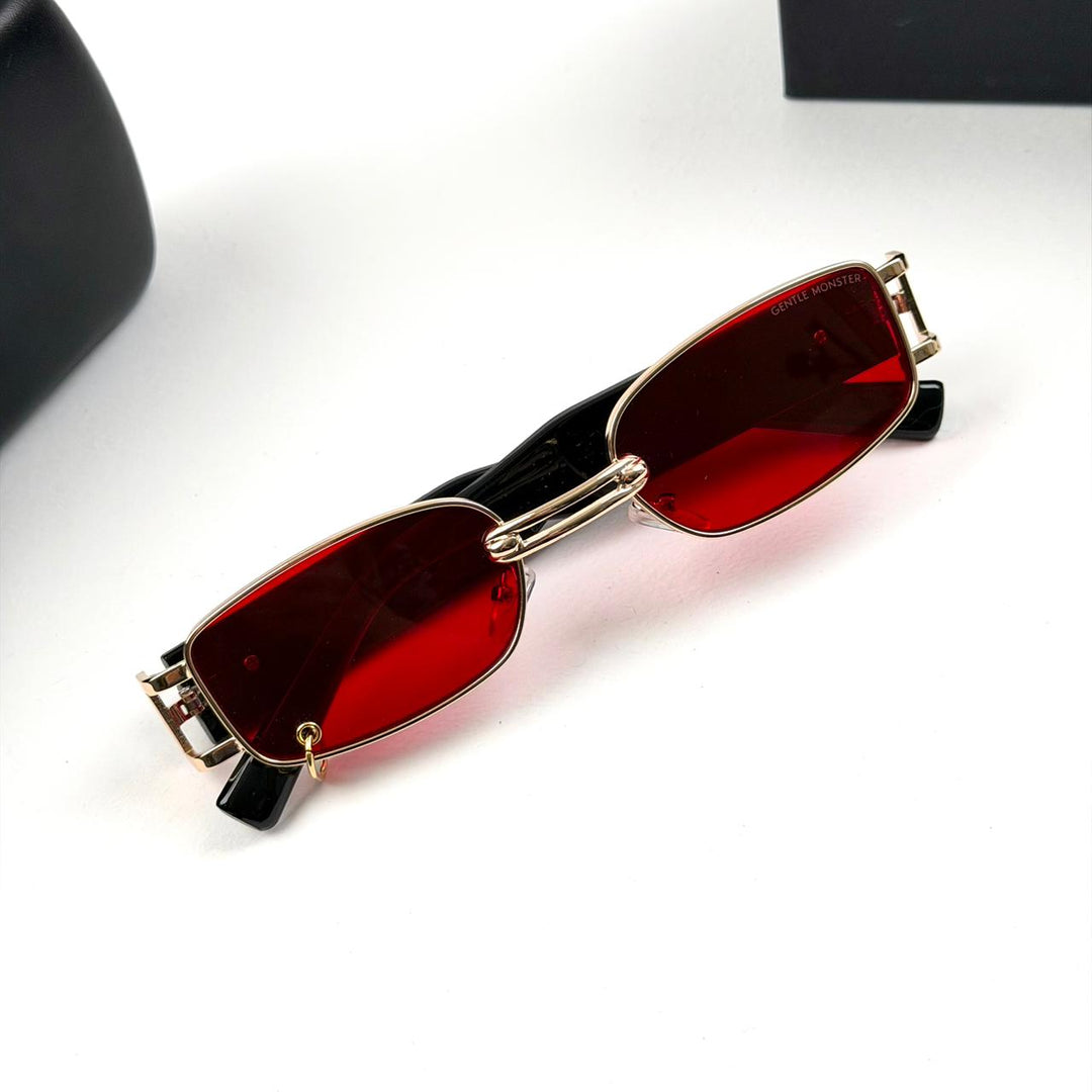 Gentle Monster Linked Bridge Rectangle - Red - Giiz store