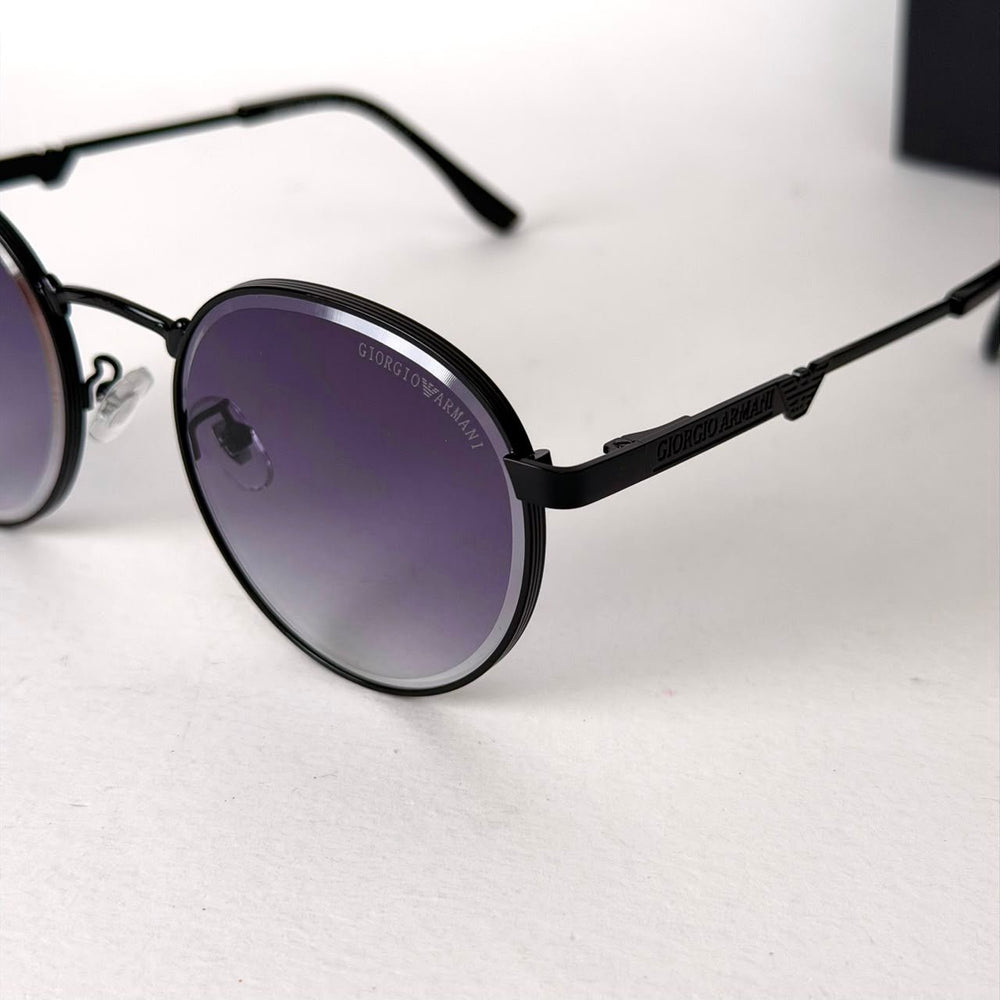 Giorgio Armani Round – Matte Black - Giiz store