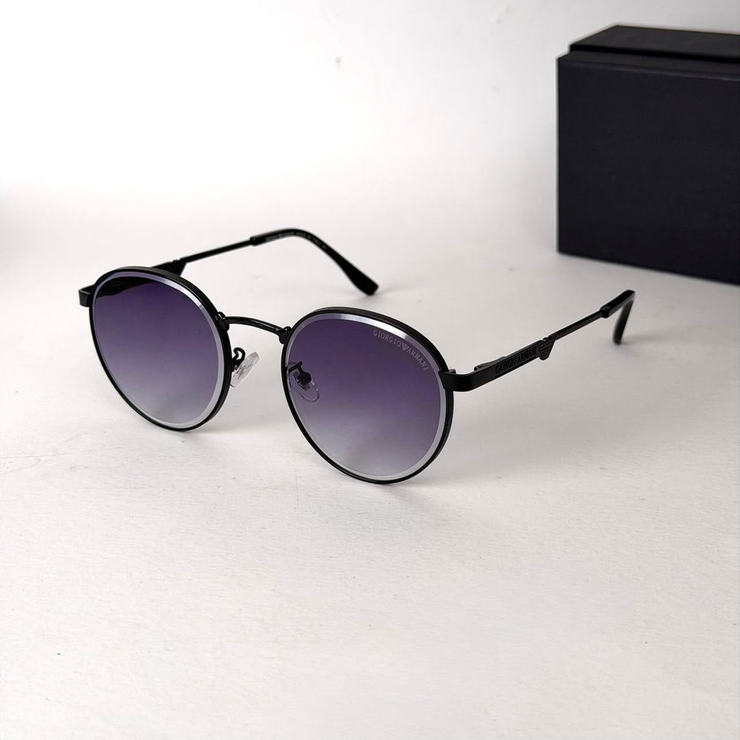 Giorgio Armani Round – Matte Black - Giiz store