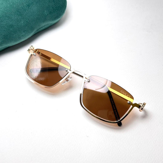 Gucci GG Rectangular Upside Down - Brown - Giiz store