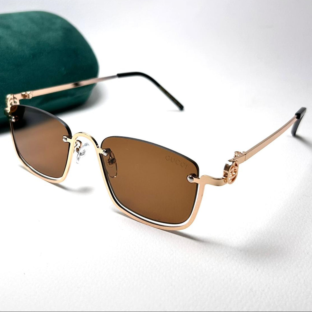 Gucci GG Rectangular Upside Down - Brown - Giiz store