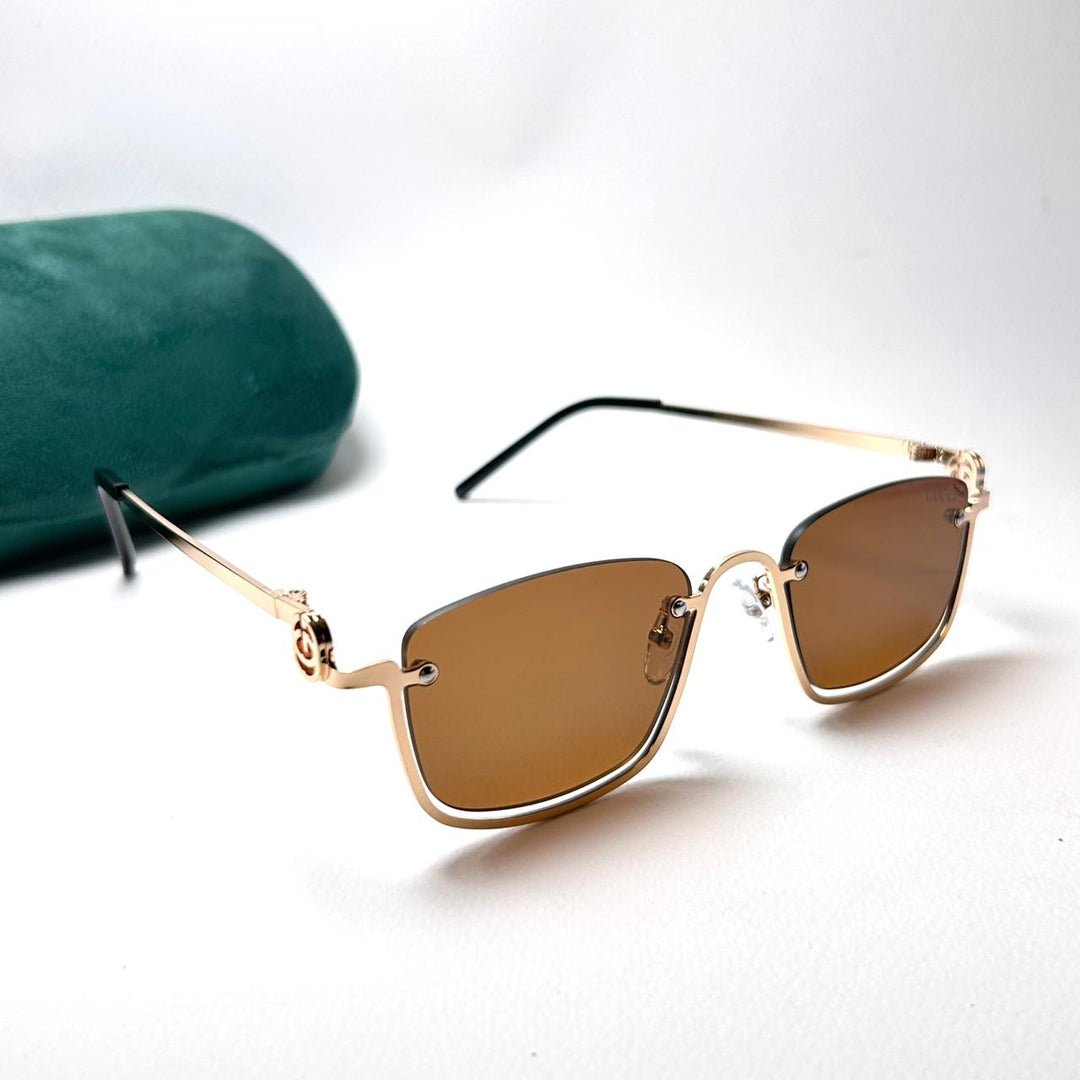 Gucci GG Rectangular Upside Down - Brown - Giiz store