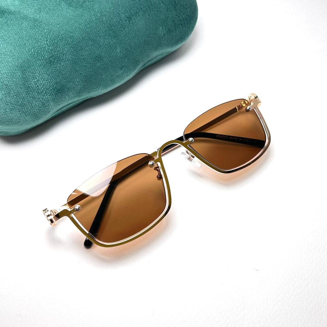 Gucci GG Rectangular Upside Down - Brown - Giiz store