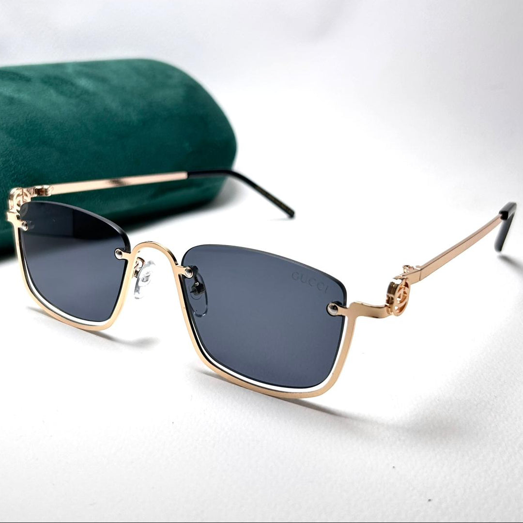 Gucci GG Rectangular Upside Down - Golden Black - Giiz store