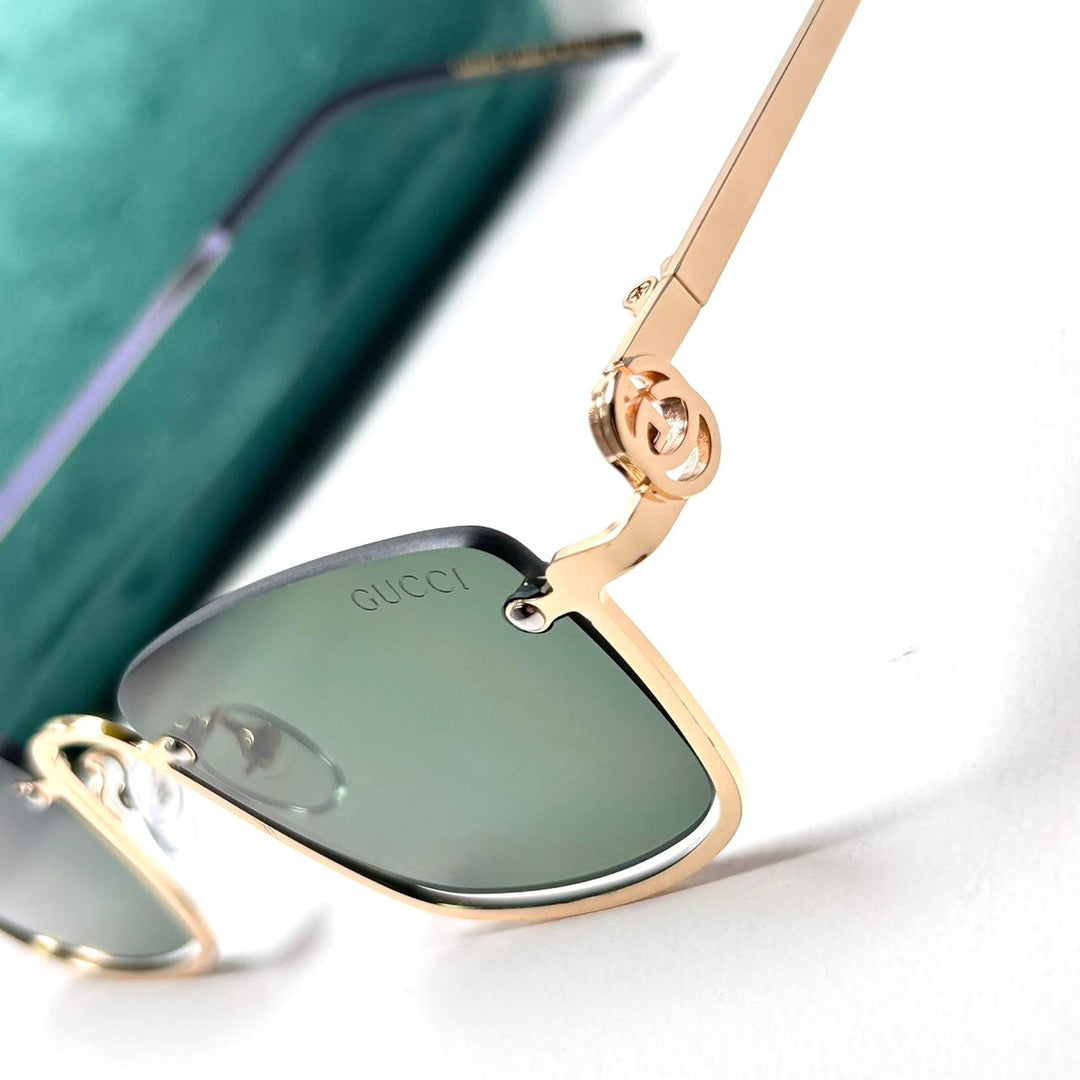 Gucci GG Rectangular Upside Down - Oily Green - Giiz store