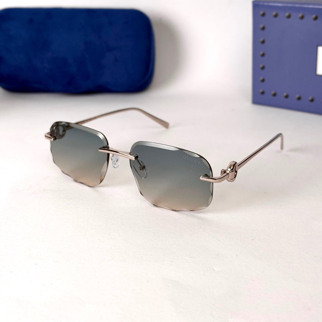 Gucci Rimless – Crystal Grey - Giiz store