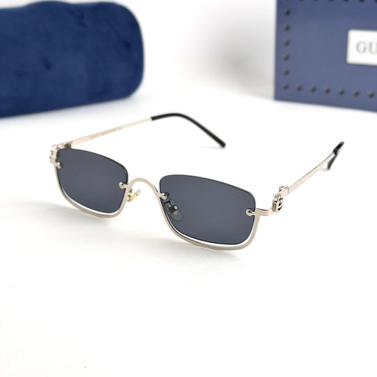 Gucci Rimless Rectangle – Silver/Black - Giiz store