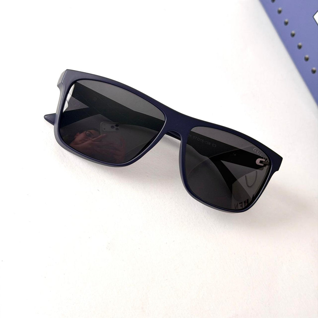 GUCCI Web Square – Matte Black Grey - Giiz store