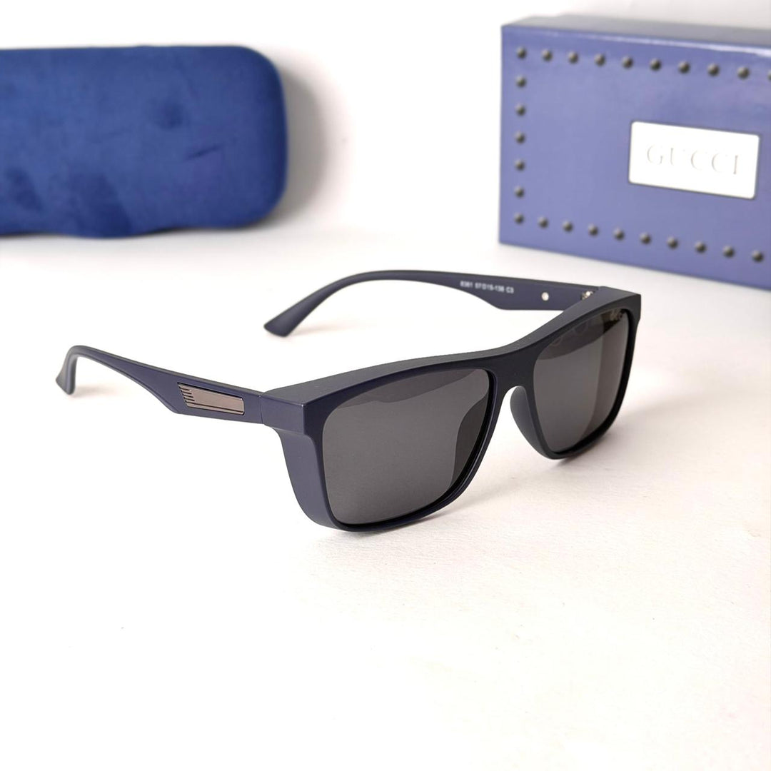 GUCCI Web Square – Matte Black Grey - Giiz store