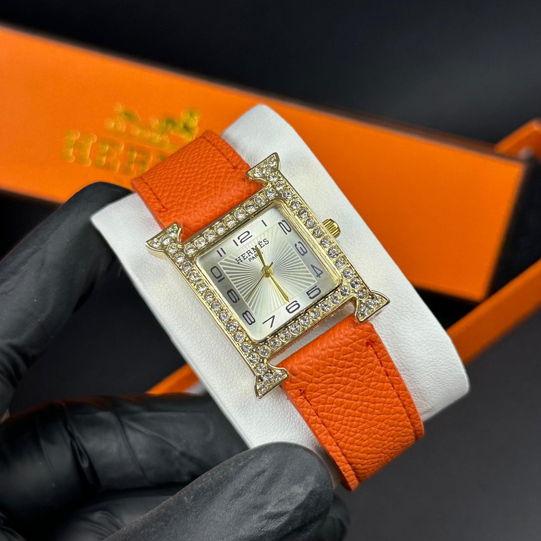 Hermès H Crystal – Gold Orange - Giiz store