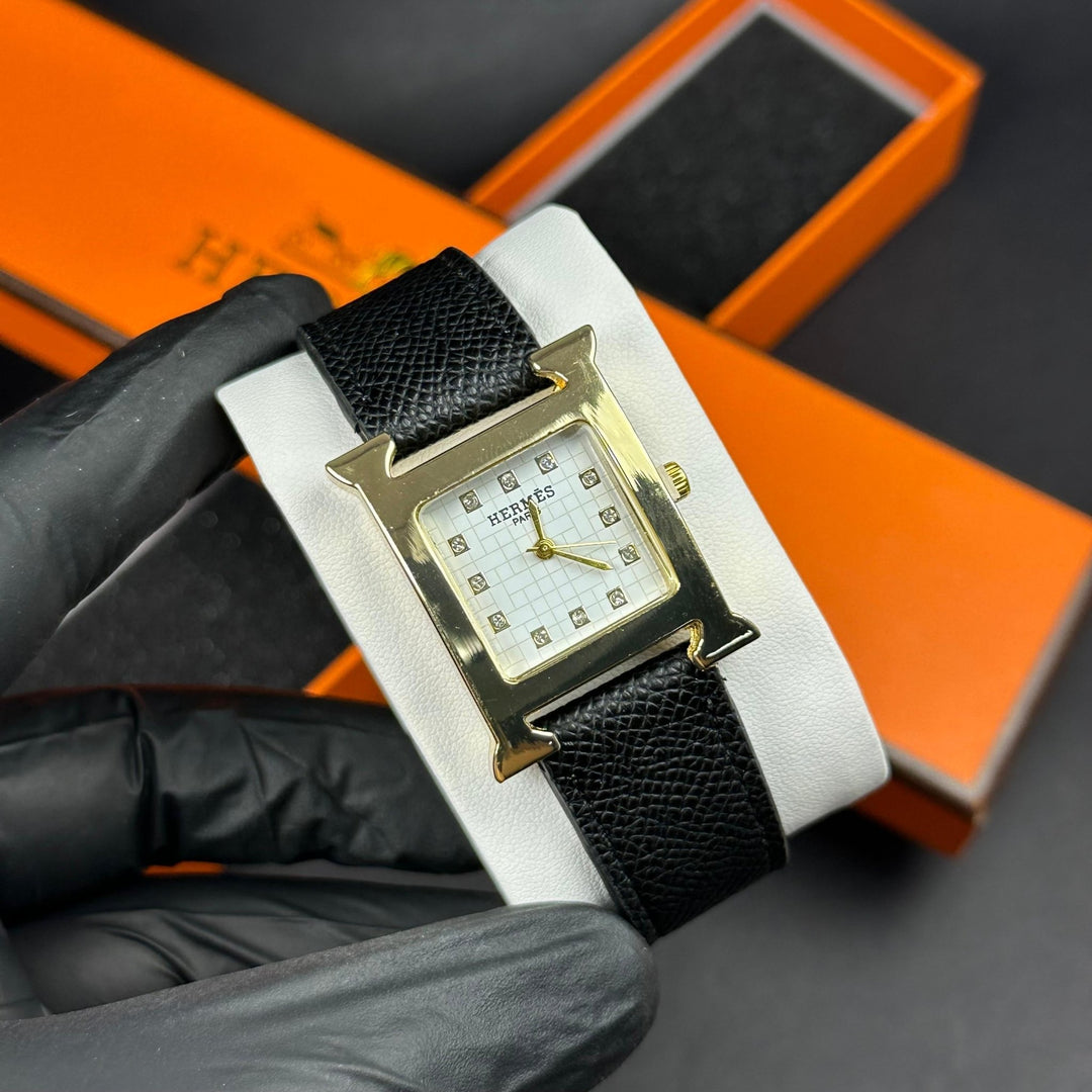 Hermès H Watch – Gold Black - Giiz store