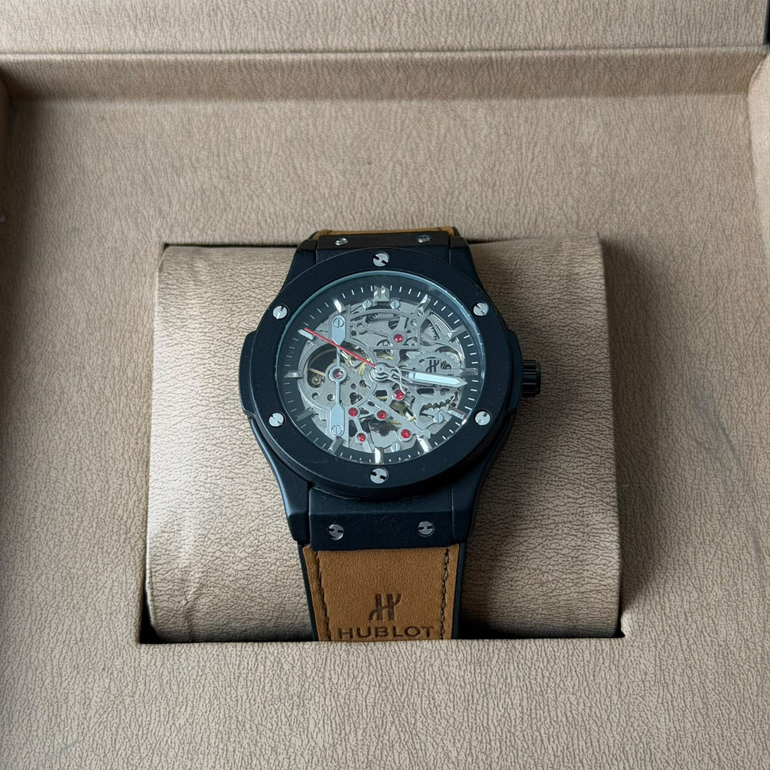 Hublot Classic Fusion Skeleton – Black & Tan Edition - Giiz store
