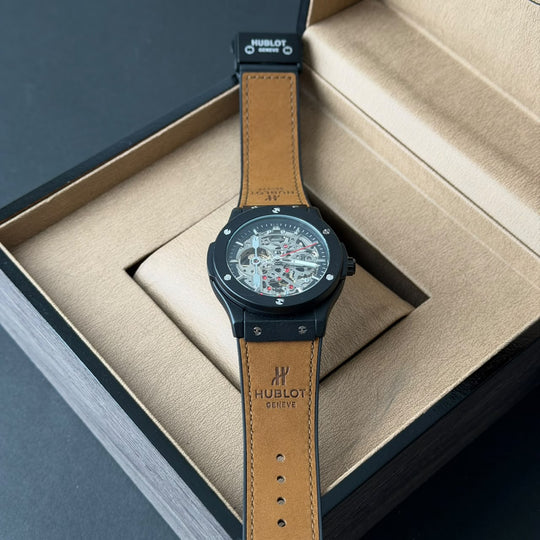 Hublot Classic Fusion Skeleton – Black &amp; Tan Edition - Giiz store