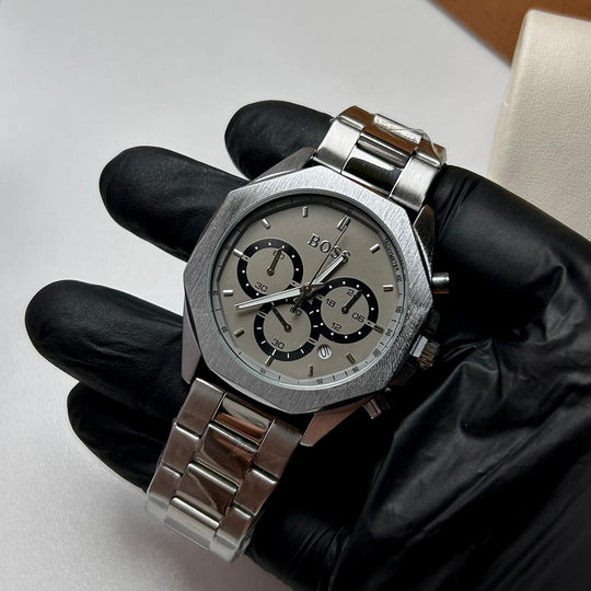 Hugo Boss Titan Edge Chronograph - Silver Gray - Giiz store
