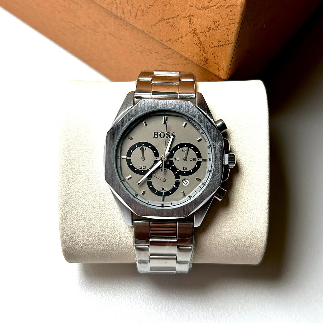 Hugo Boss Titan Edge Chronograph - Silver Gray - Giiz store