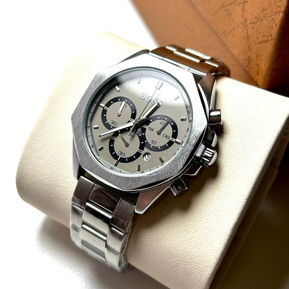 Hugo Boss Titan Edge Chronograph - Silver Gray - Giiz store