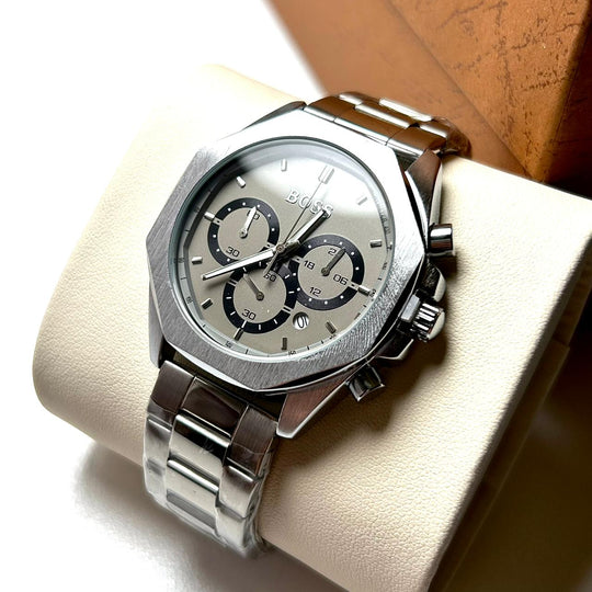 Hugo Boss Titan Edge Chronograph - Silver Gray - Giiz store