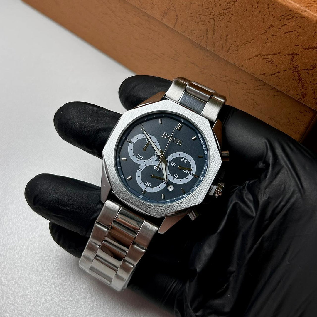 Hugo Boss Titan Edge Chronograph - Silver Navy - Giiz store