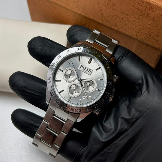 Hugo Boss Velocity Chronograph - Silver - Giiz store