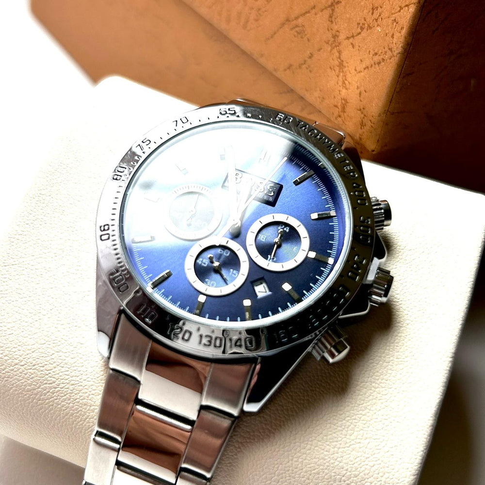 Hugo Boss Velocity Chronograph - Silver Blue - Giiz store