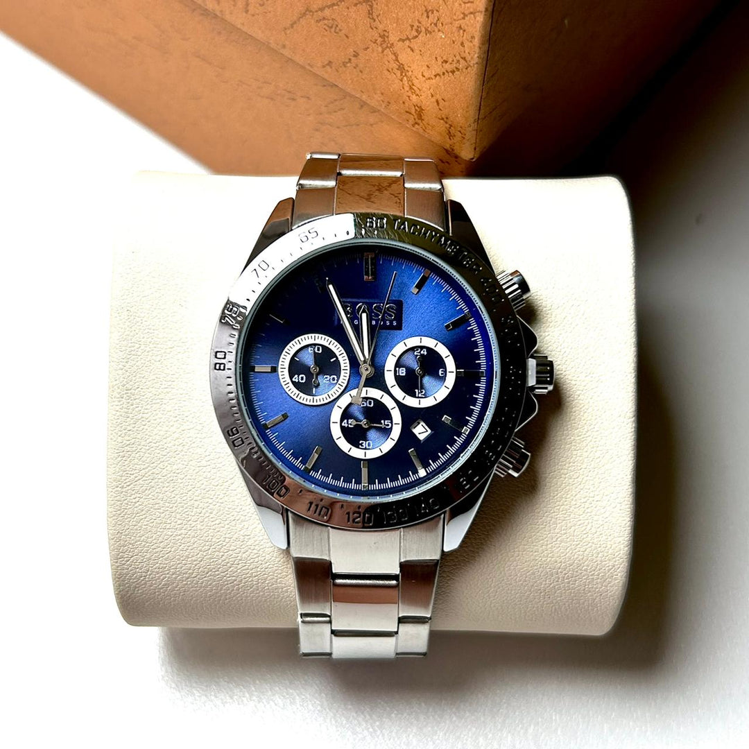 Hugo Boss Velocity Chronograph - Silver Blue - Giiz store
