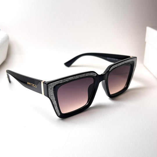 Jimmy Choo Rectangular Megs 807T4 - Black Brown - Giiz store