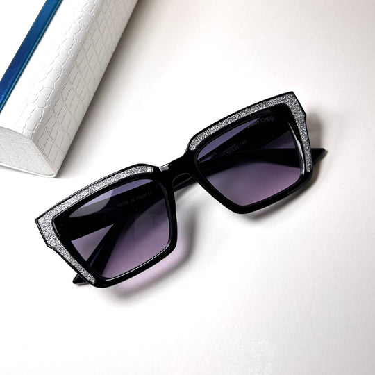 Jimmy Choo Rectangular Megs 807T4 - Black Purple - Giiz store