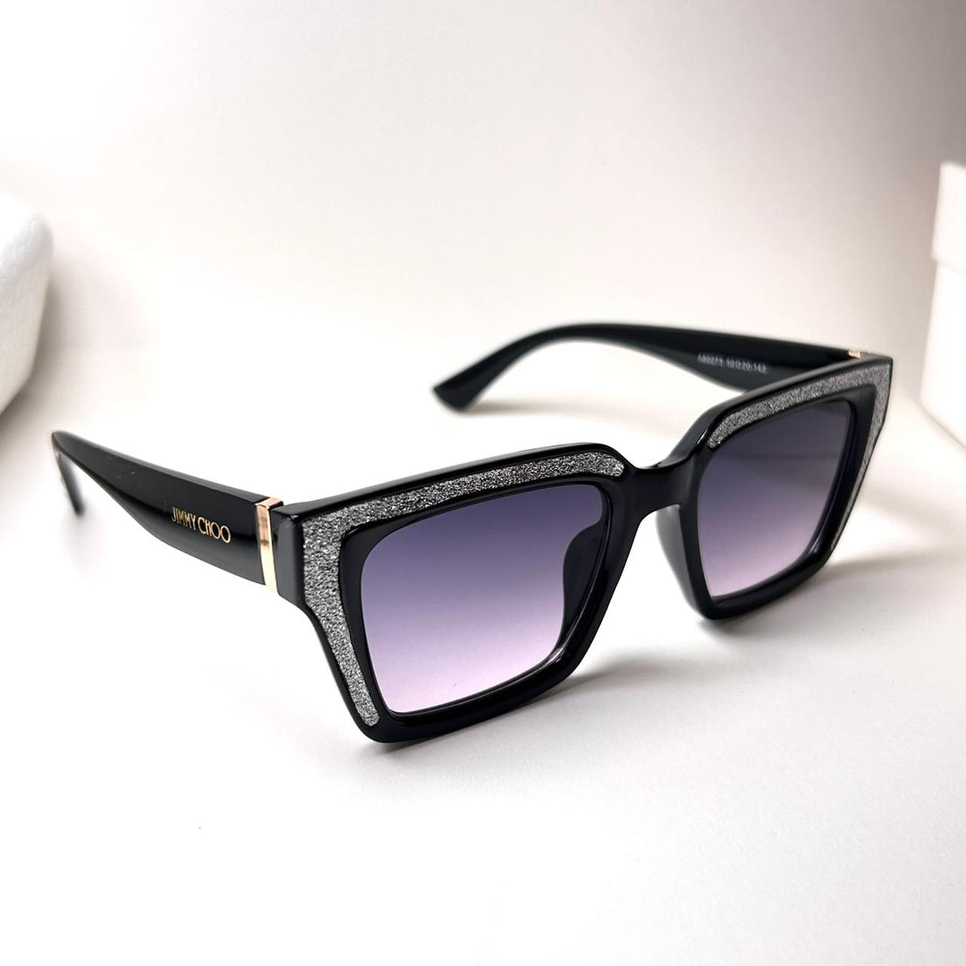 Jimmy Choo Rectangular Megs 807T4 - Black Purple - Giiz store