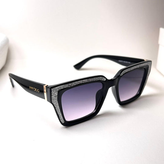 Jimmy Choo Rectangular Megs 807T4 - Black Purple - Giiz store
