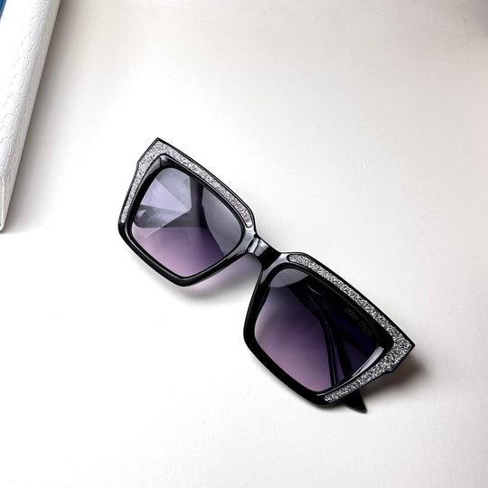 Jimmy Choo Rectangular Megs 807T4 - Black Purple - Giiz store