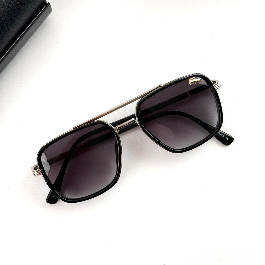 Lacoste Square Aviator – Black/Silver Gradient - Giiz store