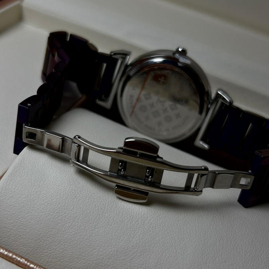 Louis Vuitton Blossom Glam – Purple Crystal Dial - Giiz store