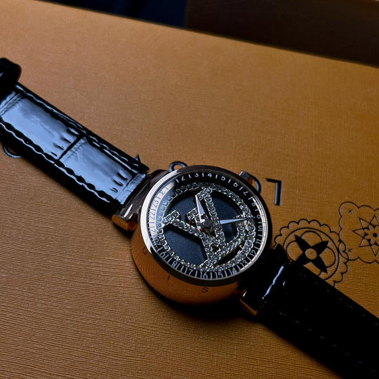 Louis Vuitton Stellar Orbit – Black Patent Rotating Dial - Giiz store