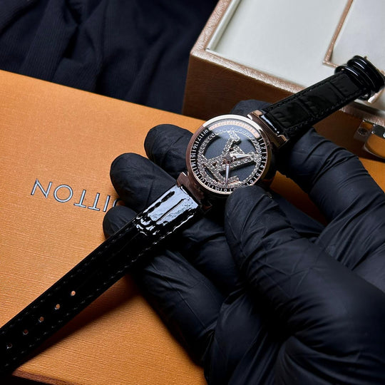 Louis Vuitton Stellar Orbit – Black Patent Rotating Dial - Giiz store