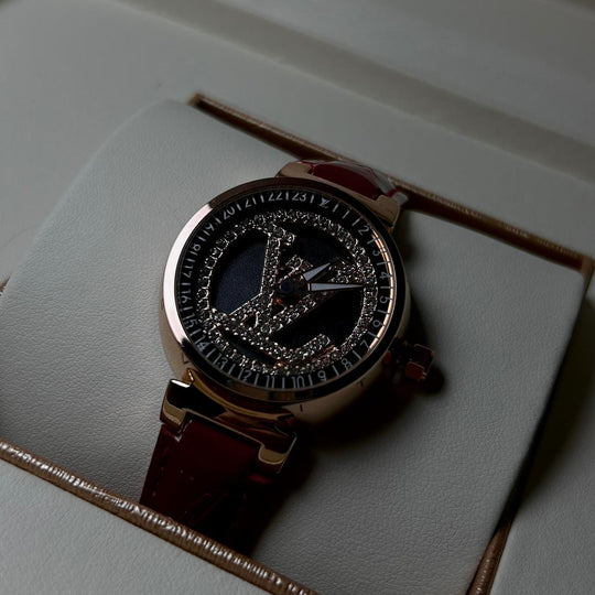 Louis Vuitton Stellar Orbit – Burgundy Gloss Rotating Dial - Giiz store