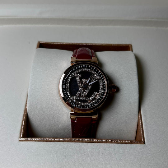 Louis Vuitton Stellar Orbit – Burgundy Gloss Rotating Dial - Giiz store
