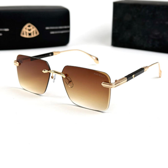 Maybach Rectangular Executive Rimless - Brown Gradient - Giiz store