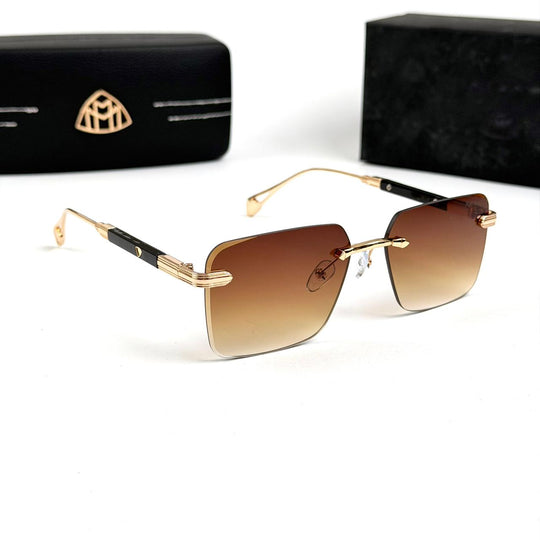 Maybach Rectangular Executive Rimless - Brown Gradient - Giiz store