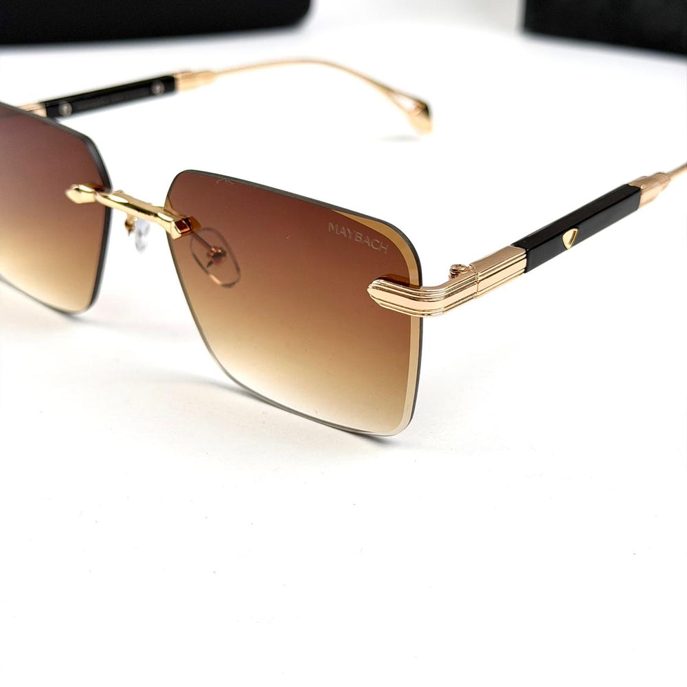 Maybach Rectangular Executive Rimless - Brown Gradient - Giiz store