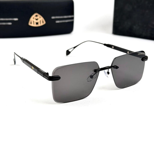 Maybach Rectangular Executive Rimless - Full Black - Giiz store