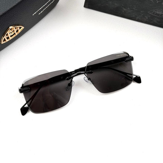 Maybach Rectangular Executive Rimless - Full Black - Giiz store