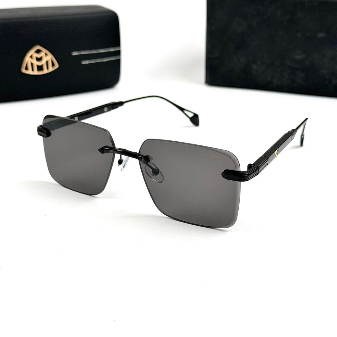 Maybach Rectangular Executive Rimless - Full Black - Giiz store
