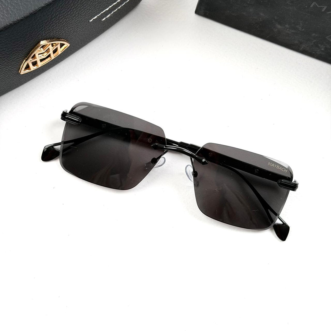Maybach Rectangular Executive Rimless - Full Black - Giiz store