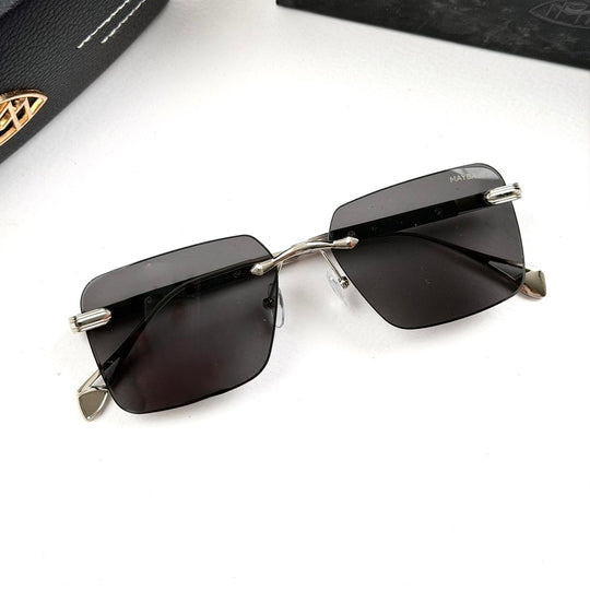 Maybach Rectangular Executive Rimless - Silver Black - Giiz store