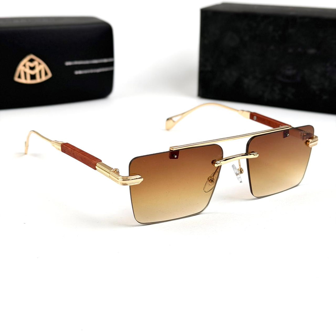 Maybach Rectangular Imperial Rimless - Brown Gradient - Giiz store