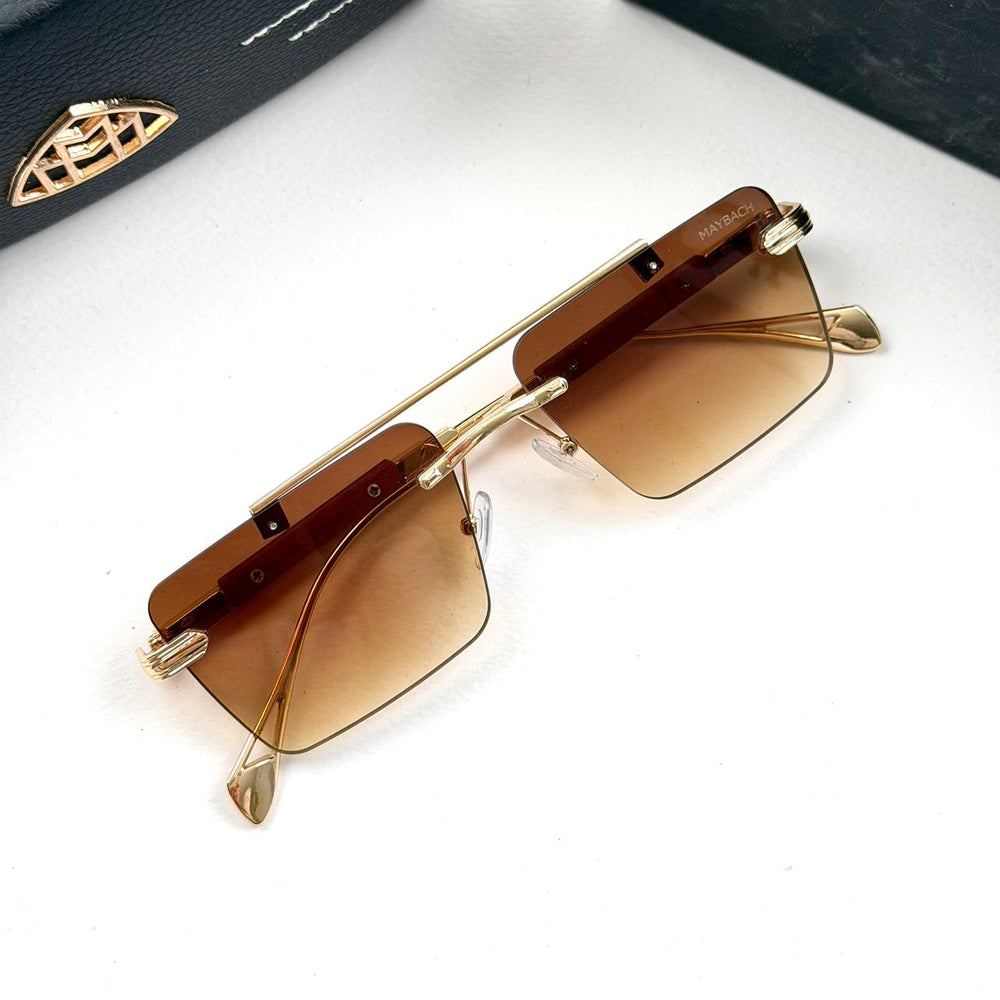 Maybach Rectangular Imperial Rimless - Brown Gradient - Giiz store