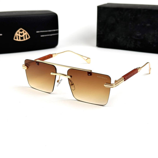 Maybach Rectangular Imperial Rimless - Brown Gradient - Giiz store